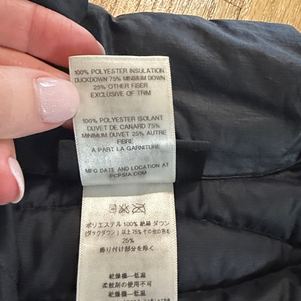 Patagonia Black Duckdown Longline Coat Sz S - Picture 11 of 11